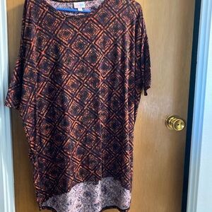 LuLaRoe Brown and Black Oversized Boxy Tunic